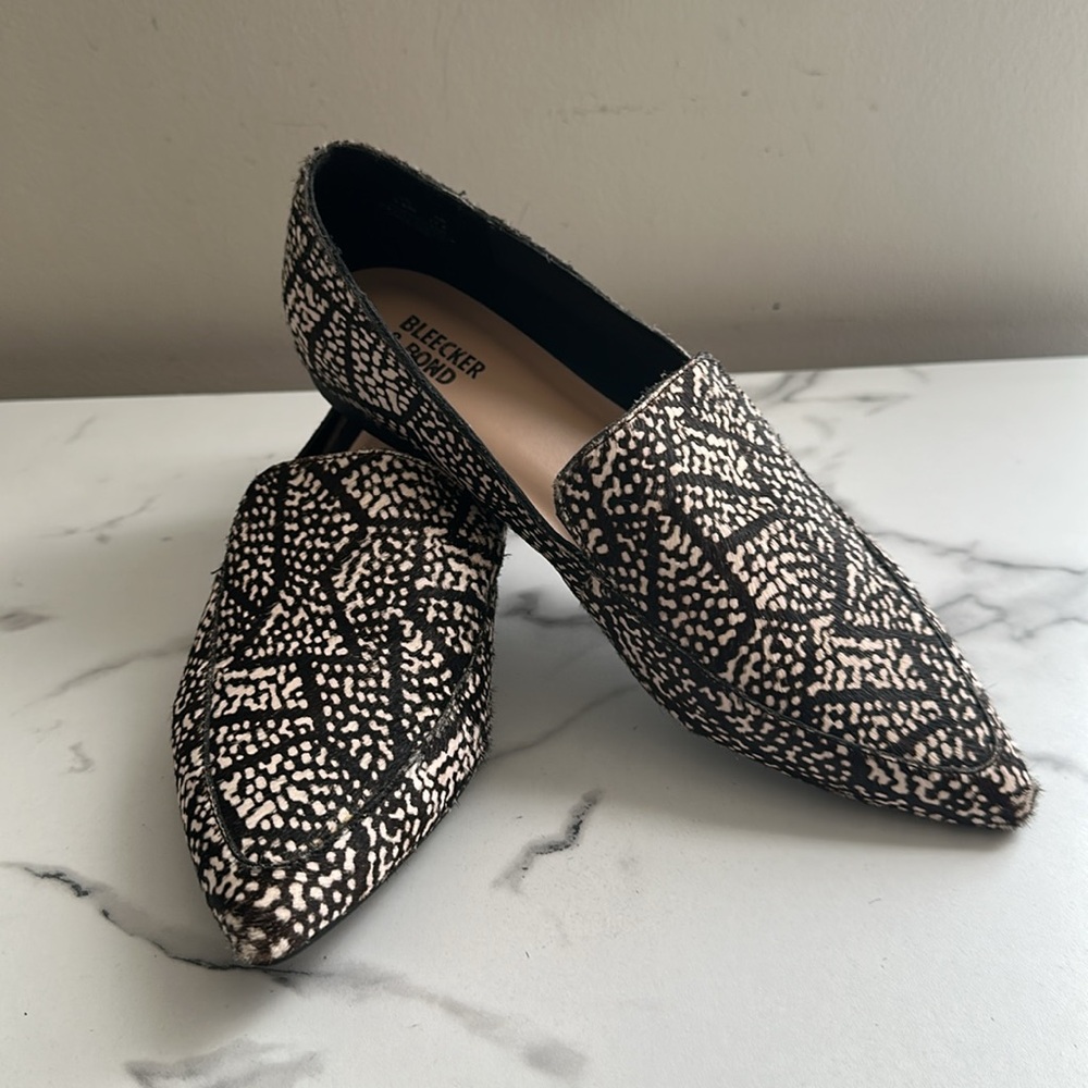 Pre owned Bleeker & Bond Black and White Patterned Women's Shoes